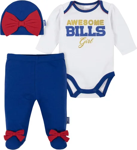 Miniatura 17 de NFL Conjunto de enterizo, pantalón con pies y gorro de 3 piezas para bebé niña Alternativa 2