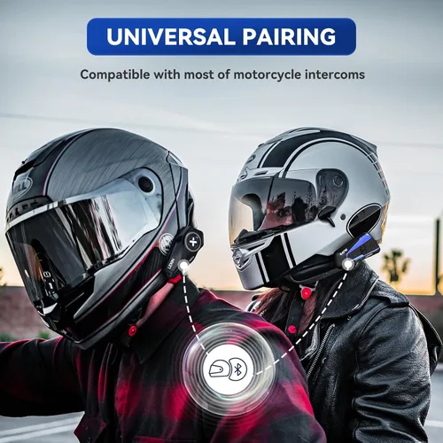 Miniatura 7 de Lexin G1 - Audífonos Bluetooth para motocicleta, altavoces para casco con 2 tipos de micrófonos, manos libres para llamadas/música/GPS, audífonos