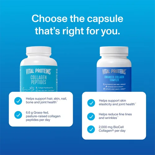 Miniatura 3 de Vital Proteins® Cápsulas Complejas de Colágeno Mejorado con BioCell Collagen® - Apoya la elasticidad de la piel, la salud de las articulaciones