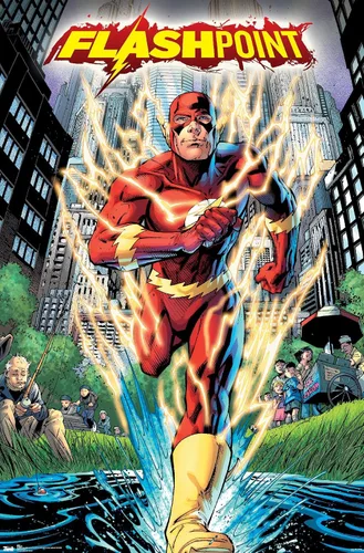 Miniatura 12 de Trends International DC Comics-The Flash-Flashpoint - Póster de pared, 14.725 x 22.375 pulgadas, versión enmarcada de madera de granero