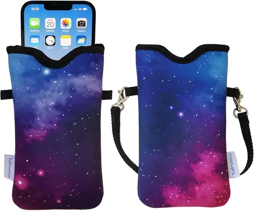Miniatura 81 de Tainada Funda Estuche Bolsa de Neopreno para Teléfono para Hombres y Mujeres con Correa Cruzada/Cordón para el Cuello para iPhone 17/16/15 Pro Max