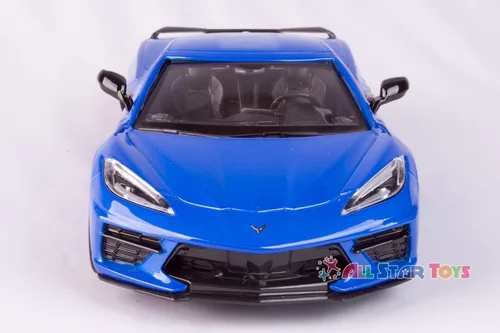 Miniatura 4 de 2020 Chevrolet Corvette C8 Stingray Blue Metallic "Timeless Legends" 1/24 Modelo de auto fundido a presión por Motormax