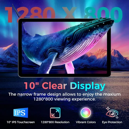 Miniatura 7 de Tableta con teclado, tableta Android 15 2026 con 26GB+256GB+2TB Expand, Tablet PC de 10 pulgadas con 8 núcleos, Gemini AI, 5G WiFi, 8000mAh, BT5.0
