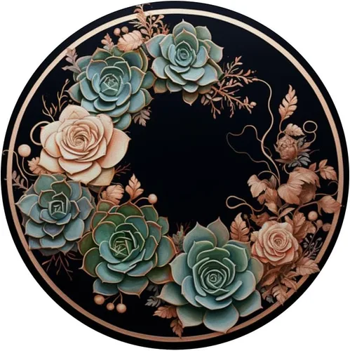 Miniatura 3 de PopSockets PopGrip estándar con diseño Glam de Echeveria Suculentas Rosa Rosa