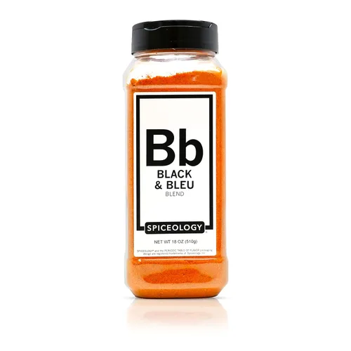 Spiceology Condimento cajún negro y azul - Mezcla gourmet de queso azul real y especias ennegrecedoras - Perfecto para pollo, filete, hamburguesas,