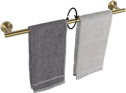 Miniatura 13 de TocTen - Barra de toalla de baño. Soporte de toalla de baño de acero inoxidable grueso SUS304, barra de toalla resistente para cuarto de baño