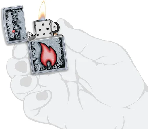 Miniatura 5 de Encendedores de llama Zippo plateado