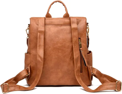 Miniatura 5 de Mochila de moda para mujer Bolsas de diseño multiusos Bolsa de hombro de cuero sintético Bolsa de viaje