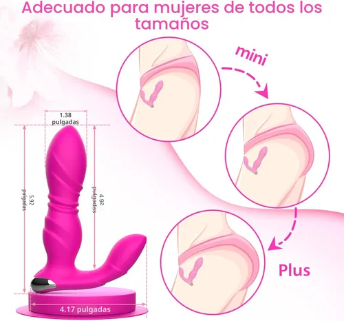 Miniatura 4 de Juguetes sexuales para adultos para el placer de las mujeres, consolador vibrador portátil con aplicación y control remoto vibradores con 9 potentes