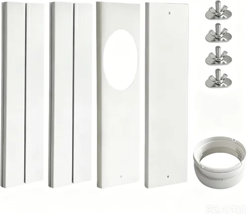 Miniatura 9 de JEACENT Kit de ventilación de aire acondicionado portátil para puerta corredera, kit de sellado universal de PVC ajustable para balcón placas