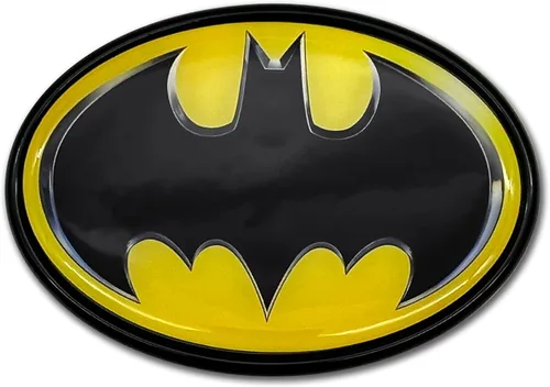 Miniatura 11 de Elektroplate Emblema de superhéroe ovalado de Batman de DC Comics con licencia oficial para automóviles, camiones y todos los automóviles, ajuste
