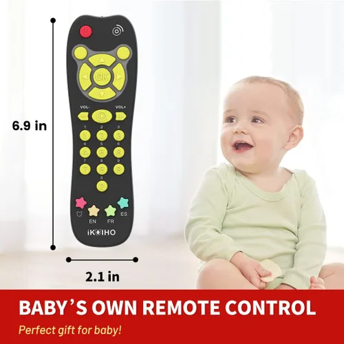 Miniatura 7 de Juguete de Control Remoto para Bebé, Juguete de Control Remoto de TV Realista para Niños Pequeños con Luz y Sonido, Juguete de Aprendizaje Educativo
