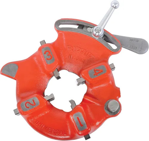 Miniatura 2 de RIDGID 97065 811A - Cabezal universal de engrasado para mano derecha de apertura rápida para tubos NPT de 1/8 a 2 pulgadas, construcción duradera