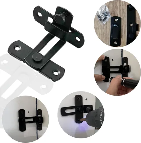 Miniatura 3 de Tunish - Cerradura grande para puerta corrediza de granero, pestillo de puerta delantera de seguridad para gabinete de vino, baño, garaje, jardín