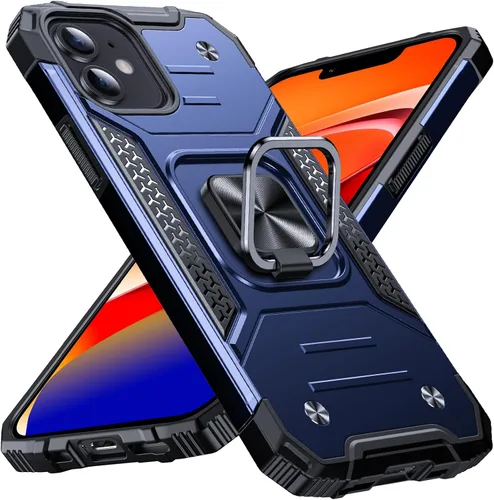 Miniatura 20 de Anqrp Funda resistente para iPhone 6/7/8/SE/SE2 con soporte de anillo mejorado y agarre, grado militar, a prueba de golpes, resistente y robusta
