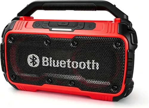 Miniatura 10 de Altavoz Bluetooth inalámbrico compatible con batería Makita de 18 V máximo, Boombox inalámbrico portátil de 80 W, duradero para lugares de trabajo