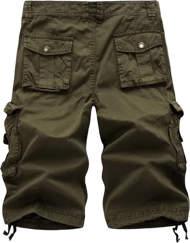 Miniatura 2 de Leward Pantalones cortos cargo de sarga de algodón para hombre, ligeros para uso al aire libre