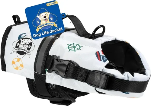 Miniatura 33 de Chaleco salvavidas para perros – Chaleco de natación para perros, ajustable, reflectante, cómodo, varios colores, patrones, chaleco de natación