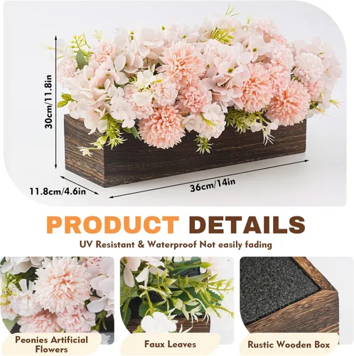 Miniatura 2 de Centros de mesa de flores artificiales para decoración del hogar, decoración para el hogar, centro de mesa rosa para mesa, champán