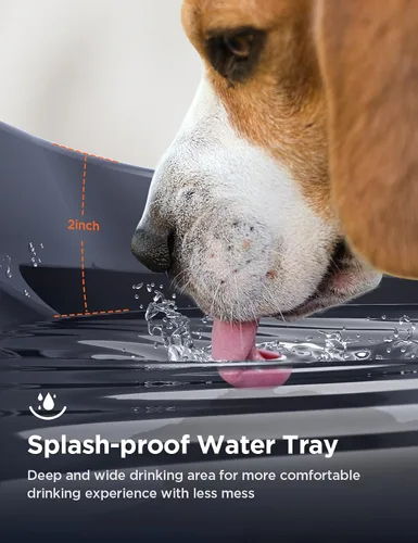 Miniatura 3 de Fuente de agua de 7L/1.8Gal para perros grandes, dispensador de tazón de agua para perros FEELNEEDY, fuente de agua para mascotas, dispensador
