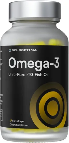 Aceite de pescado omega-3 – 1800 mg de EPA y DHA por porción, 30 porciones – Apoya la función cerebral, la salud del corazón y el estado de flujo,