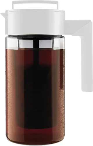 Takeya Cafetera de café frío Tritan - Jarra hermética con tapa sin fugas - Cafetera de café frío sin BPA con mango de silicona - Jarra apta para