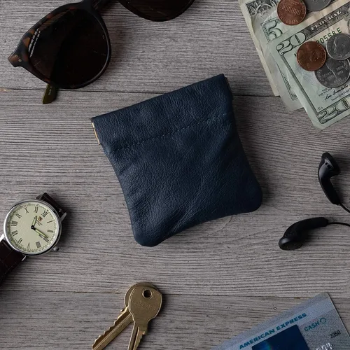 Miniatura 9 de Monedero clásico a presión, de cuero, para hombre de Nabobb, negro