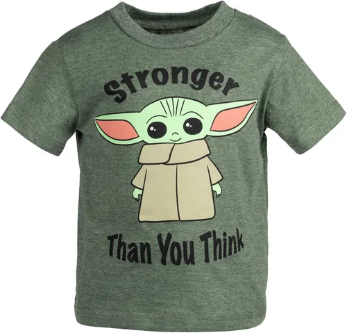 Miniatura 4 de STAR WARS The Mandalorian The Child - Conjunto de camiseta y pantalones cortos de rizo francés para bebés y niños grandes