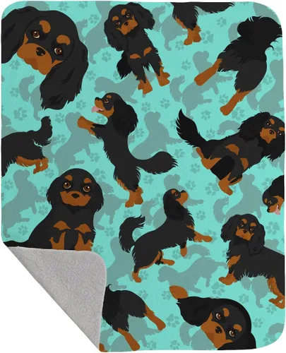 Miniatura 72 de Caroline's Treasures MLM1042LQB Airedale Terrier - Manta acolchada de 50 x 60 pulgadas, diseño de ilustraciones para cama, sofá, suave y ligera