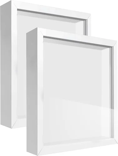 Miniatura 51 de Caja expositora de 8 x 8 pulgadas con calcomanías de letras, vitrina para recuerdos, artículos de bebé, recuerdos de boda, manualidades, boletos