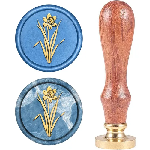 Miniatura 12 de CRASPIRE Sello de cera de conejo, sello de conejo, luna, rosa, sello de cobre, 1.181 in, cabeza de latón extraíble retro con mango de madera