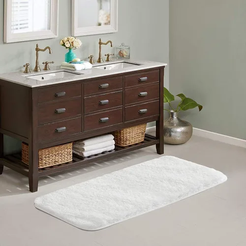 Miniatura 44 de Suchtale - Alfombra de baño antideslizante, tapete de baño de microfibra suave, absorbente de agua, peluda, lavable a máquina, para regadera, 16 x