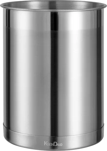 KSENDALO Organizador de utensilios de cocina para encimera de cocina, recipiente de utensilios de cocina de 6.6 pulgadas de metal, organizador de