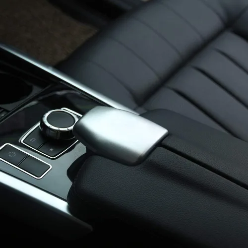 Miniatura 5 de Ajuste de la cubierta de la caja de almacenamiento del reposabrazos de la aleación de aluminio para Mercedes Benz Clase E W212 CLS 2012-2016