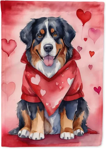 Miniatura 32 de Caroline's Treasures DAC5292CHF - Bandera de Border Collie My Valentine House para porche, grande, con manga para porche, para colgar en la pared