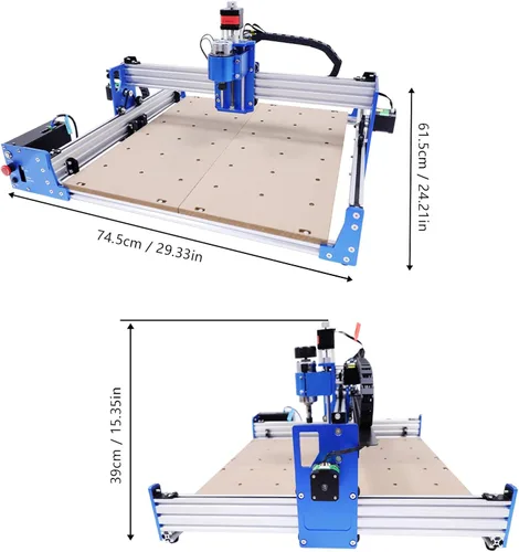 Miniatura 5 de Máquina de enrutador CNC 4040, máquina de grabado de marco de aluminio de 3 ejes, enrutador USB, grabador de tallado de madera, motor de husillo