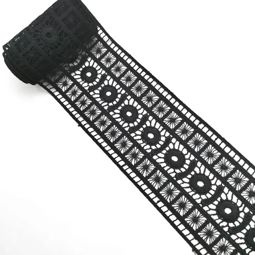 TINWIN Cinta de encaje multicolor vintage y gruesa bordada para manualidades, fiesta, boda, decoración y costura de vestidos, 3.3 pulgadas, 5