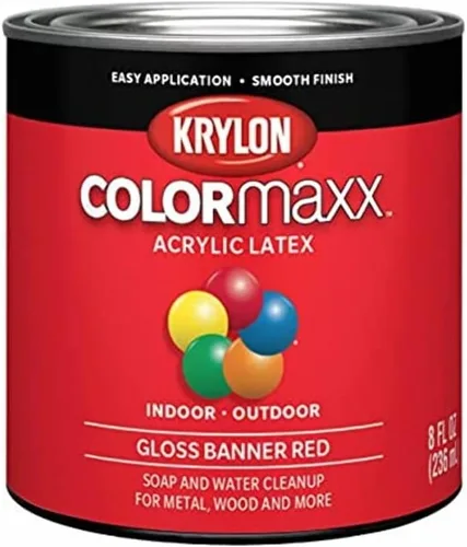 Miniatura 12 de Krylon K05647007 COLORmaxx - Pintura acrílica de látex para uso en interiores y exteriores, 1 cuarto de galón (paquete de 1), negro, 31 onzas