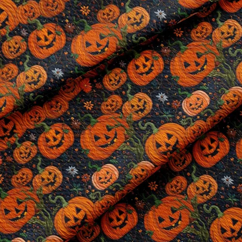 Miniatura 10 de The Yard - Tela texturizada con diseño de bala de calabaza de otoño para Halloween, Liverpool, elástica floral, 1 yarda, tela de punto grueso