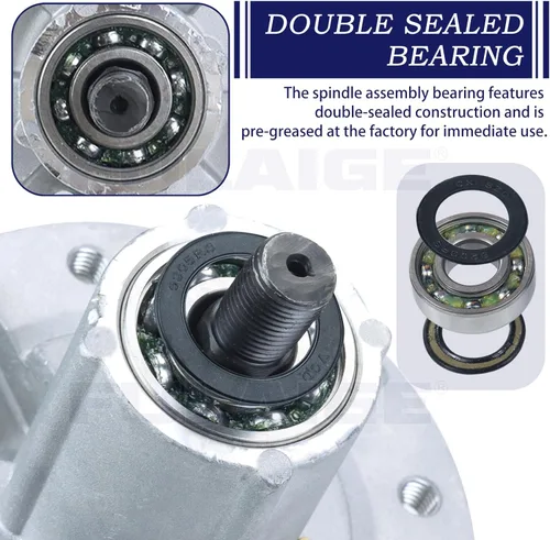 Miniatura 6 de Paquete de 3 unidades de conjunto de husillo GY21098 que reemplazan a GY20454 AUC15811 GY20962 para John Deere 145, 155C, 92H, D140, D155, D160