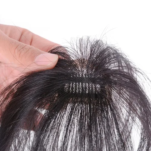 Miniatura 5 de Flequillo con clip en flequillo, flequillo 3D, clip de cabello realista, extensiones de cabello humano para mujer, extensiones de cabello para uso