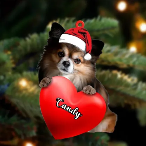 Miniatura 120 de Adornos de Navidad personalizados para perros, nombre personalizado, adorno de Malamute de Alaska, adornos acrílicos, regalos de Navidad, amantes