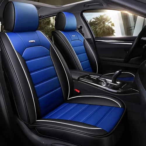 Miniatura 14 de otoez Fundas de Asiento de Coche de Piel Completas Juego Completo, 5 Asientos Fundas de Asiento de Piel Sintética para Coches, Protector de Asiento