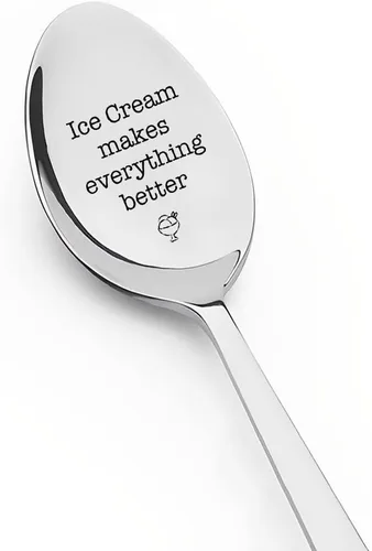 Cuchara de helado hace que todo sea mejor, regalos para amantes del helado, regalos para mujeres y hombres, regalos de cumpleaños de Navidad para