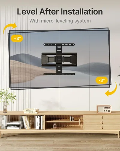 Miniatura 6 de monTEK 0.77" Soporte de pared ultradelgado para TV de 37 a 75 pulgadas, soporte de pared para TV de perfil bajo de movimiento completo con brazos