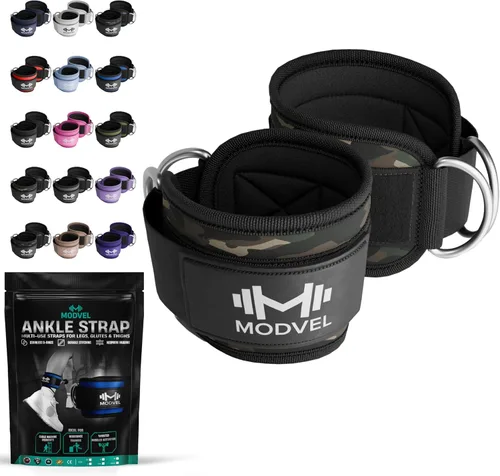 Miniatura 30 de Modvel Gym Ankle Strap for Cable Machines – Glute & Leg Kickback Ankle Straps for Gym Workouts – Adjustable, Padded Support for Strength Training