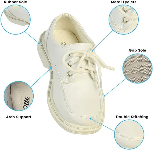 Miniatura 2 de Lito Children's Wear Zapatos de vestir para niños, con cordones, para boda, graduación, formal, mate