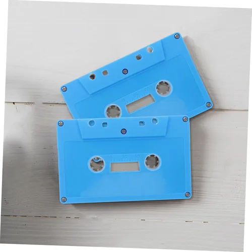 Miniatura 5 de 2pcs Retro Decor for Music Lovers Blank Cassette Tape Decor for Parties Sky-blue