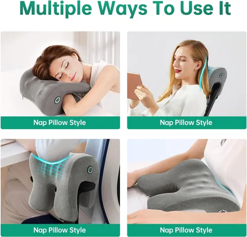 Miniatura 2 de Silla de oficina con reposacabezas, almohada para el cuello de espuma viscoelástica, soporte para el cuello, almohada de reposacabezas de apoyo