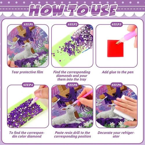 Miniatura 6 de Menkxi 3 piezas de arte de diamantes de Pascua para adultos, kit de pintura de diamante con cruz de He is resucitado, 5D, bricolaje, religioso